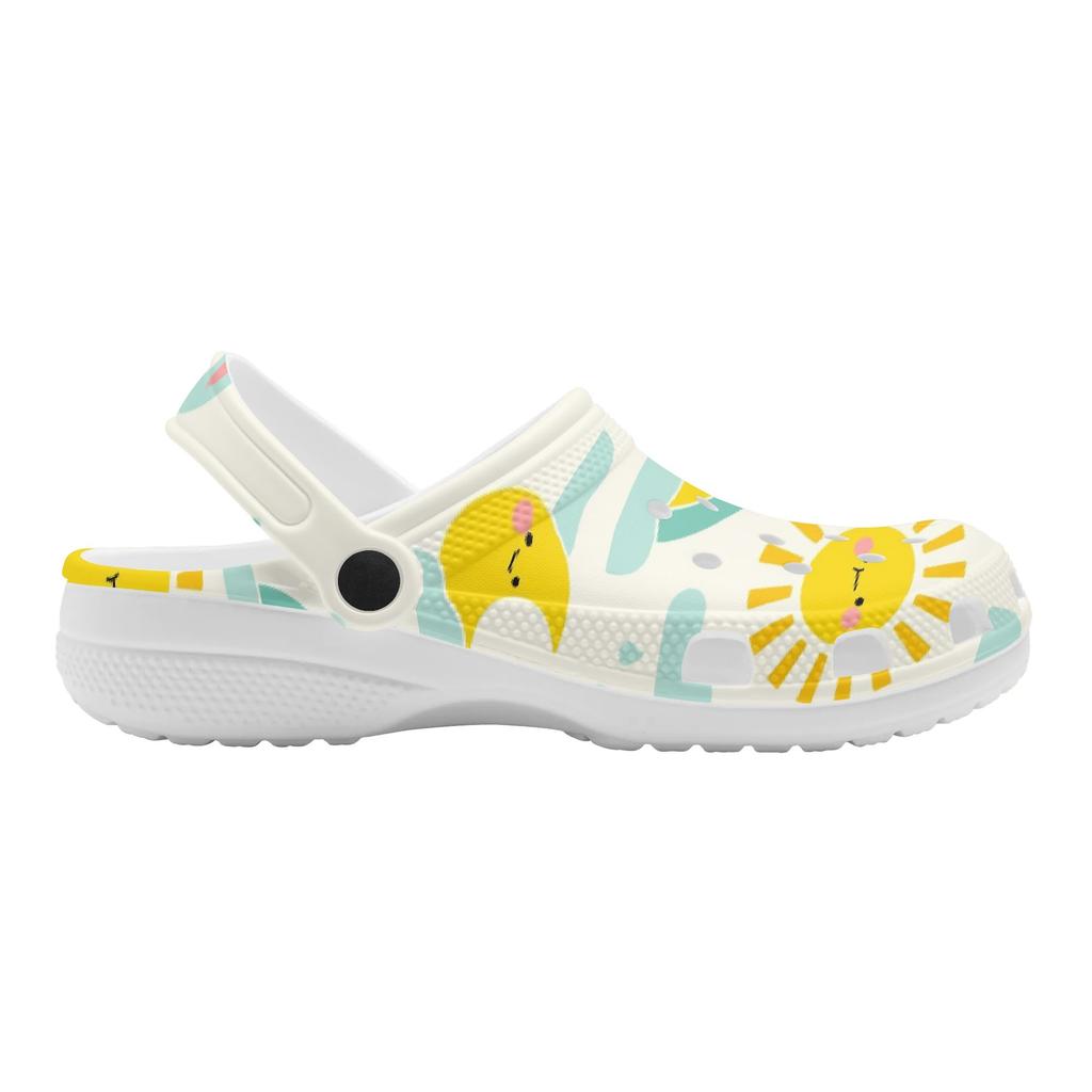 Allover Printed EVA Casual Clogs Men Women Soft Sole Easy Clean Lightweight Slip On Sandals Slippers Summer Daily Leisure Shoes