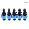 50Pcs Drip Irrigation Connector Tubing Coupling Barbed Locking Fitting Kit for 5/8" Drip Tape Sprinkler 1/2" Barb Irrigation