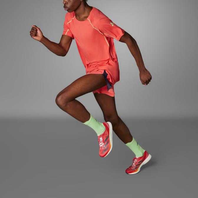 Adidas Ekiden Running Tee Unisex Tops Orange IU0691