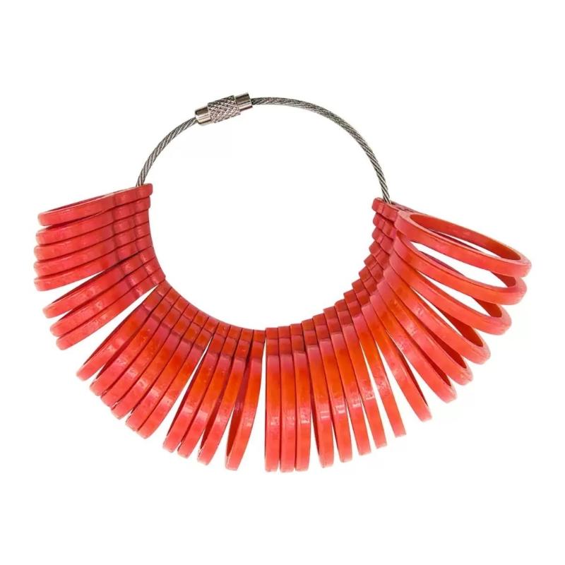 Practical Retro Ring Size Measurement Tool 5 Colors Available Plastic Texture Finger Sizer Portable Jewelry Accessory