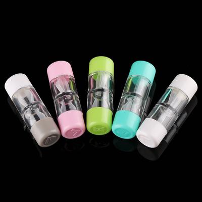New Fashion Bottle Tube Candy Color Contact Lens Case Travel Glasses Lenses Box For Unisex Eyes Care Kit Holder Container