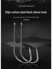 Tuna Mouth Hand-Tied Double Hook Leader for Carp and Small Fish with Black Sleeve
