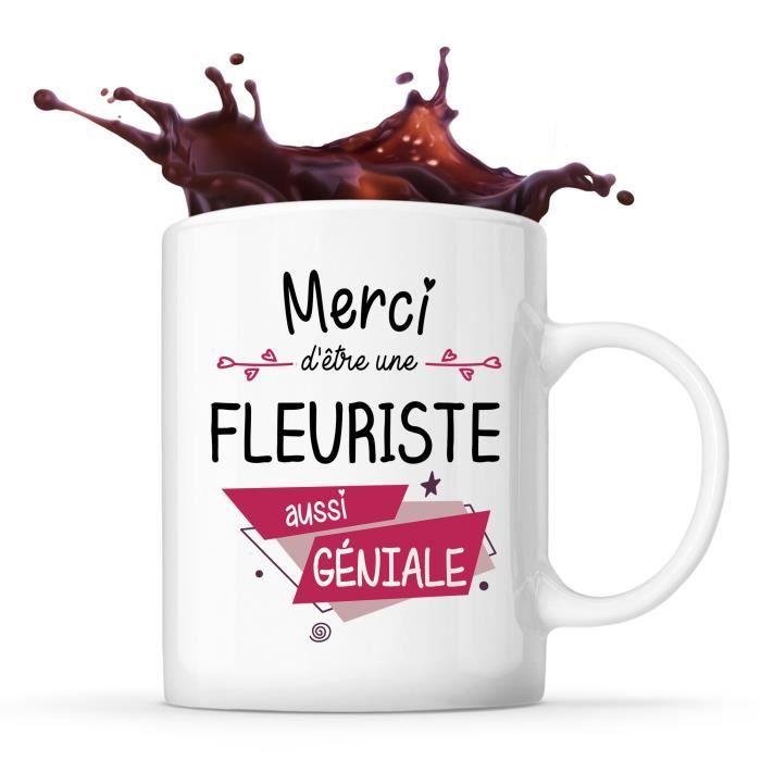 Mug - Merci Fleuriste Géniale - Céramique - Imprimé Recto/Verso - 325 ml
