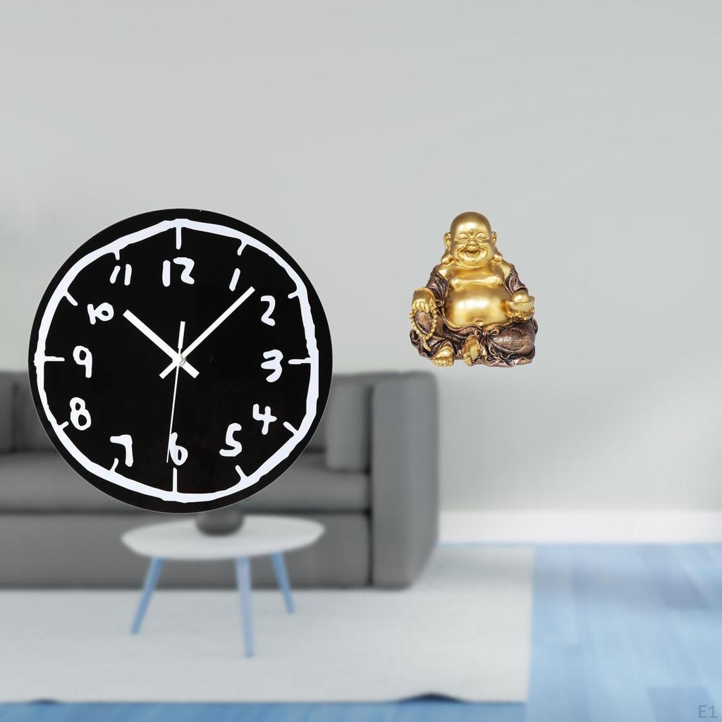 Acrylic Buddha Wall Clock Ornament Modern Silent Minimalist Art Decorative with Maitreya