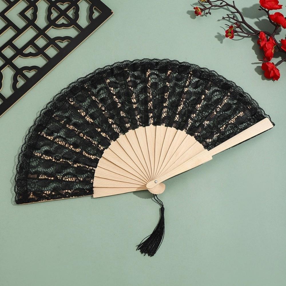 Vintage Hollowed-Out Fan Handheld Dance Fan Exquisite Classic Fan Dance Performance