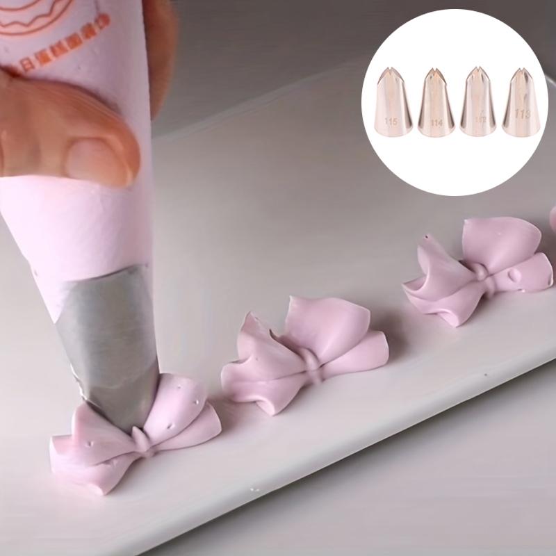 4Pcs/Set #112 #113 #114 #115 Leaf Shape Piping Nozzle 4 Pcs Set Pastry Icing Tips For Cake Cream Decorating Baking DIY