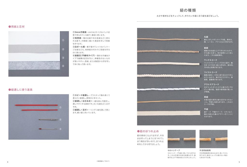 Drawstring bag pattern book