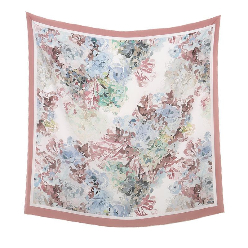 New Malaysia Printed Hijab Scarves Cotton Voile Square Scarf Hijab Tudung Bawal Muslim Women Headscarf Wraps Hijabs 110*110cm