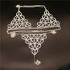 Sexy body chain, chest chain, fashionable luxury, heart-shaped rhinestone, lingerie set, nightclub clothing