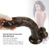 Brown Realistic Dildo for Women  Beginner Clear Dildo with Strong Suction Cup Hands-Free Play for Adult Sex Masturbator G Spot