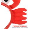 Kisangel Red Crab Headband Plush Eye Crab Hair Hoop Adorable Cosplay Headwear for Cartoon Funny Favors Supplies