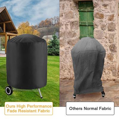 Capa redonda para churrasqueira ao ar livre, à prova d'água, à prova de poeira, chaleira, capa para churrasco, tecido Oxford 210D, capa de proteção para churrasco de jardim resistente, NOVA