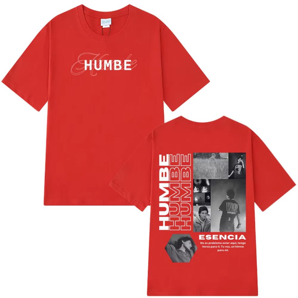 Singer Humbe Esencia Tour 2026 graphics Unisexs Tshirt Fashion Hip Hop Oversized Retro Unisex Oneck Short Sleeve shirt