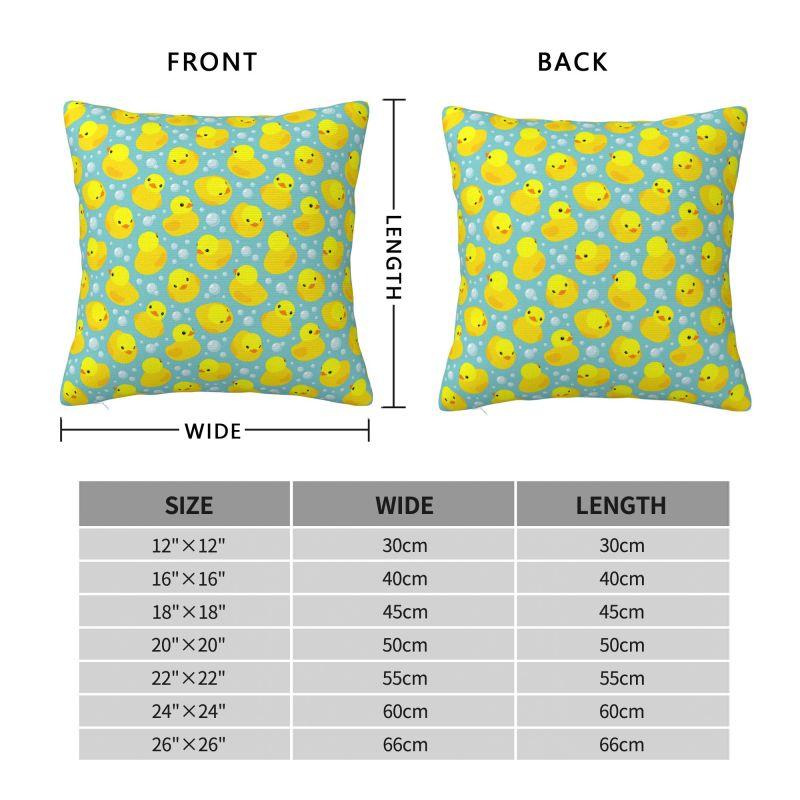 Custom Fashion Duck Anime Pattern Cushion Covers 40X40Cm Polyester Pillow Case For Car Square Pillowcase