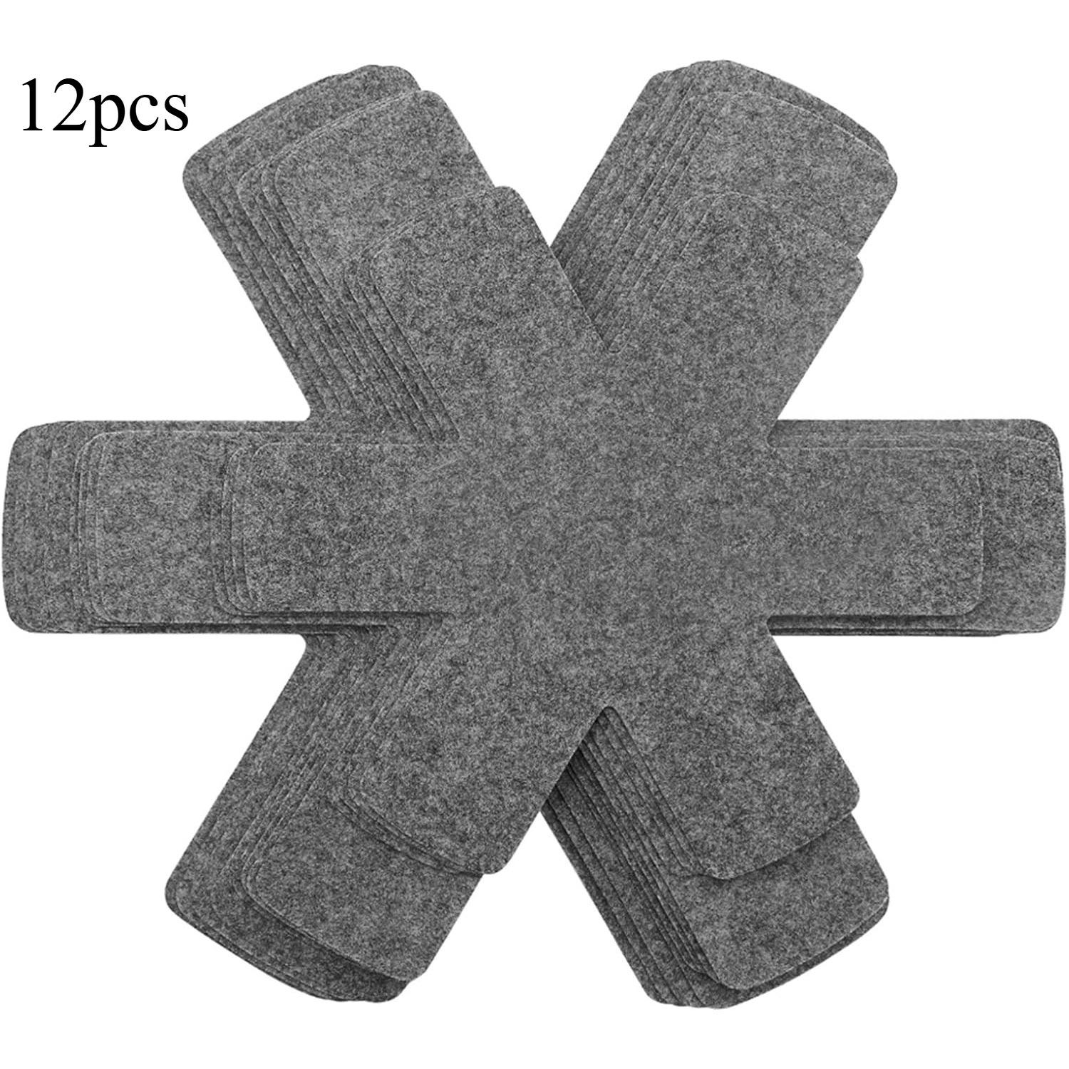 

Pot and Pan Protectors, Set of 12 and 3 Different Size, Pot Dividers Pads/Stacking Pan Protectors/Pan Separators Pads L