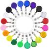 Retractable badge reel with clip for ID and key in assorted colors