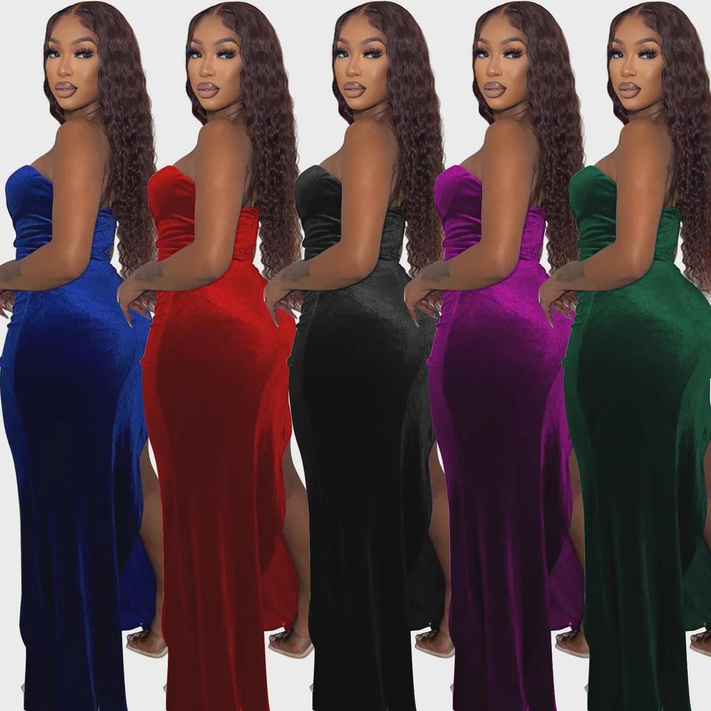 OS6923 Sexy europäisches und amerikanisches Perlen-Swing-Kleid – Herbst/Winter Damen-Nachtclub-Partymode