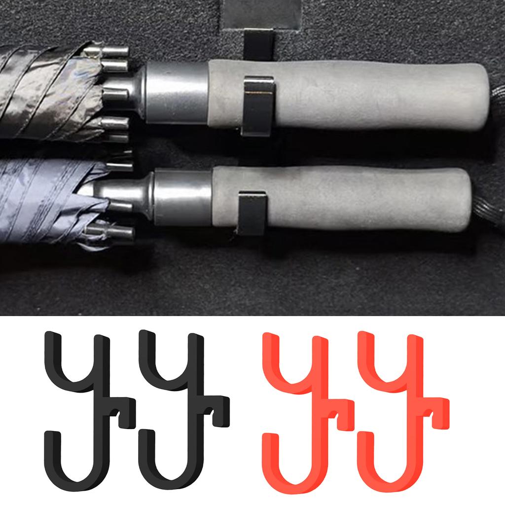 2 Stück Auto Schirmhaken Schirm Autohalterung Kofferraum Aufhängeclip Aufbewahrung Rücksitz für Sitz Sonnenblende LKW Boot Kinderwagen Rollstuhl