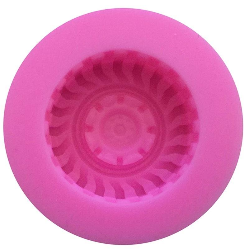 Round Tire Shape Silicone Mold Fondant Cake Decorating Tools 3D Car Wheels Chocolate Molds LS