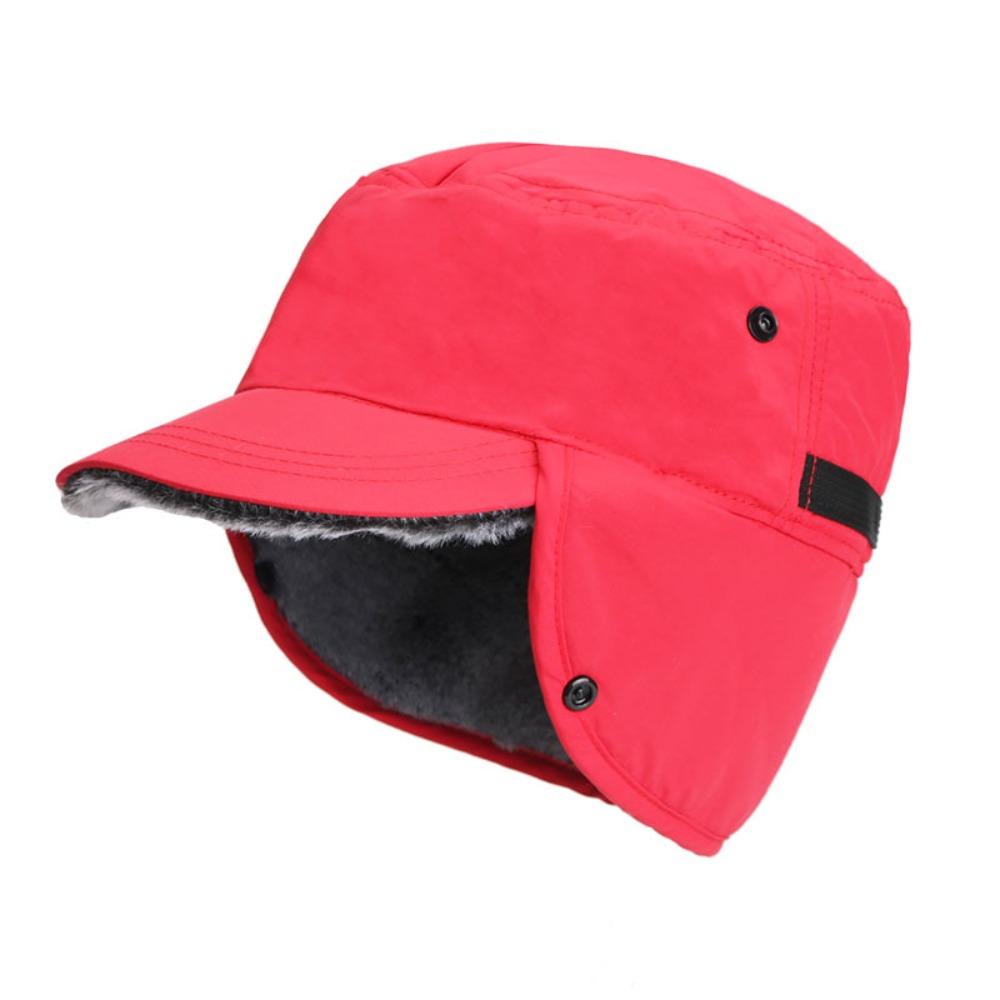 Warm Hat Flat Cap Windproof Ski Cap Practical Winter Hat with Ear Flaps