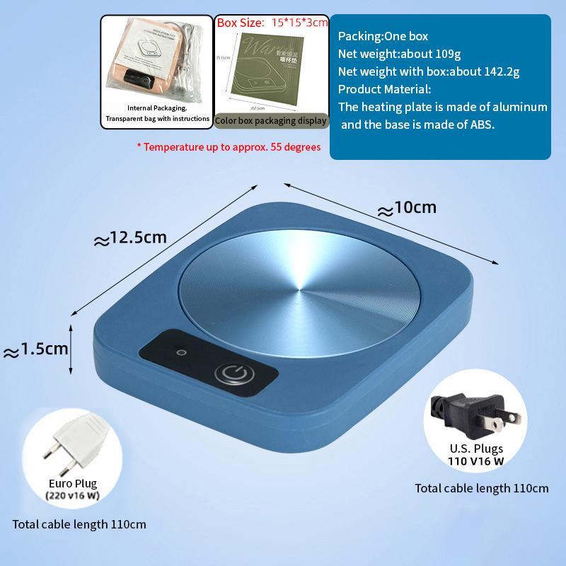 

США/ЕС Алюминиевые диски Термостатическая чашка Нагревательная чашка Подушка Изоляционная пластина 55 градусов Цельсия Термостатическая подушка для молочных чашек us