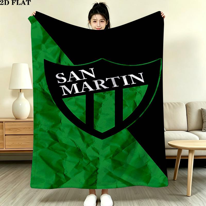 San Martin Print Flannel Blanket High Quality Warm Comfortable Cover for All Seasons Perfect for Gifts Home Decor
