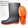 Men's PVC Waders with Non-Slip Rubber Boots and Cowhide Bottom Waterproof Rain Shoes