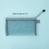 Mesh Zipper Pencil Pouches With Clear See Through Design And Sturdy Fabric Ideal For School Office Stationery Storage