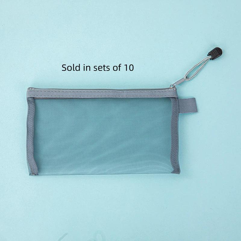 Mesh Zipper Pencil Pouches With Clear See Through Design And Sturdy Fabric Ideal For School Office Stationery Storage