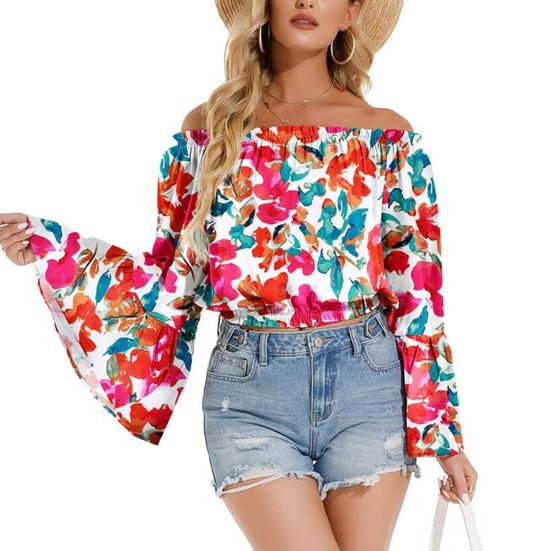 新品未使用volume frill flower shirring tops SALE】Flower Shirring Tops