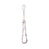 Amethyst Chip Beaded Phone Lanyard - Handmade Women's Natural Stone Strap