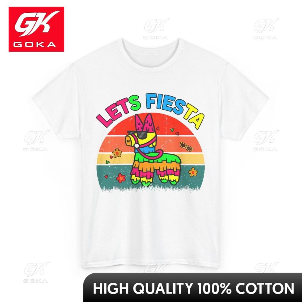 Lets Fiesta Cinco De Mayo Shirt Pinata Funny Mexican Boy Kid EcoFriendly Flexible Soft Cotton Tee Boho Classic Abstract Tees S