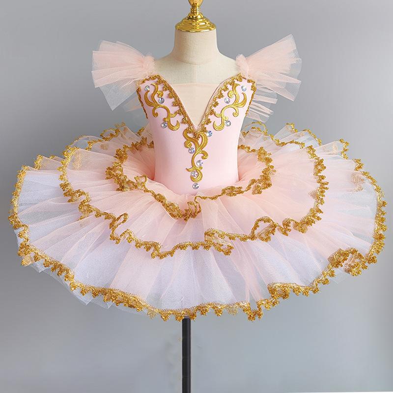Toddler Sequined White Ballet Tutu Dress Girls Jazz Dance Costumes Children Ballerinas Tutu Outfits Kids Ballroom Dance Clothes