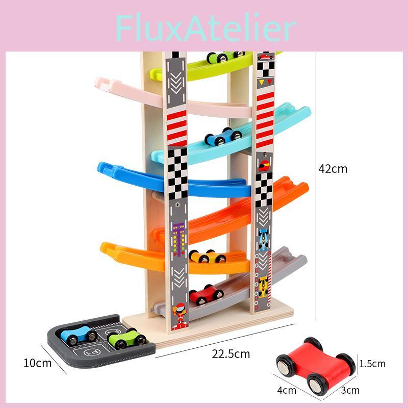 Wooden Gliding Car Toy For Kids With Inertia Track And Parentchild Interaction For Ages 1 To 4