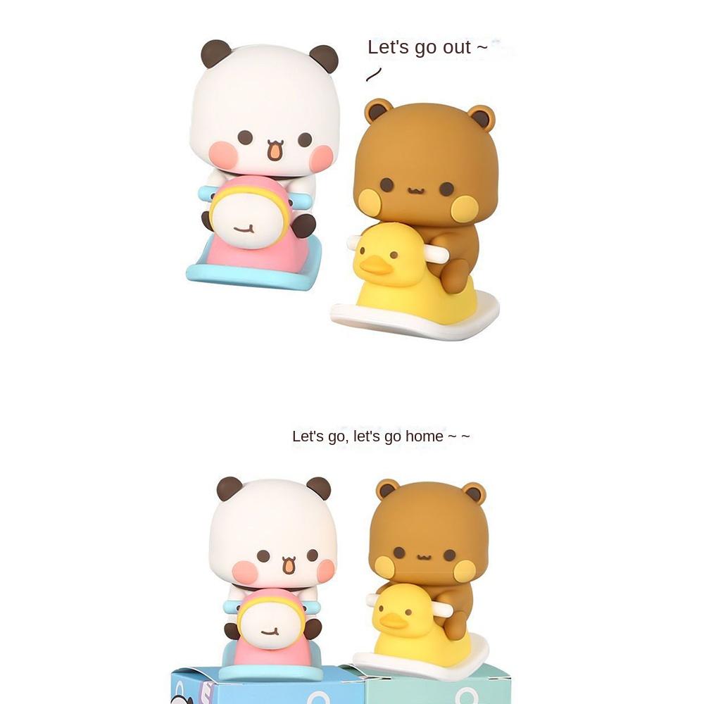 Cute Panda Bear Doll Cartoon Toy Doll Ornament Panda Bear Figure Model  Home Decor