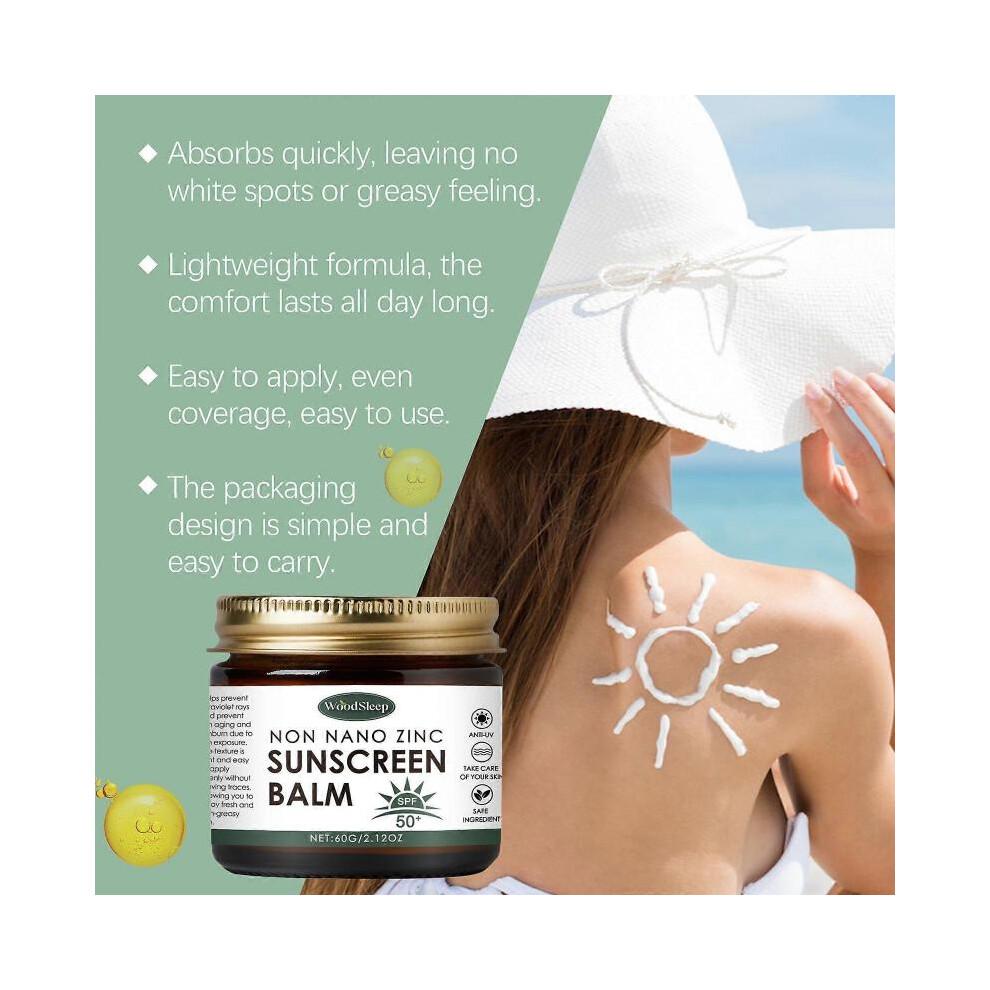Beef Talow and Zinc Sun Balm, Non Nano Zinc Sunscreen Balm, Natural Sunscreen Grass-Fed Tallow with SPF 50+, Non-Nano Zinc Oxide, Reef-Safe