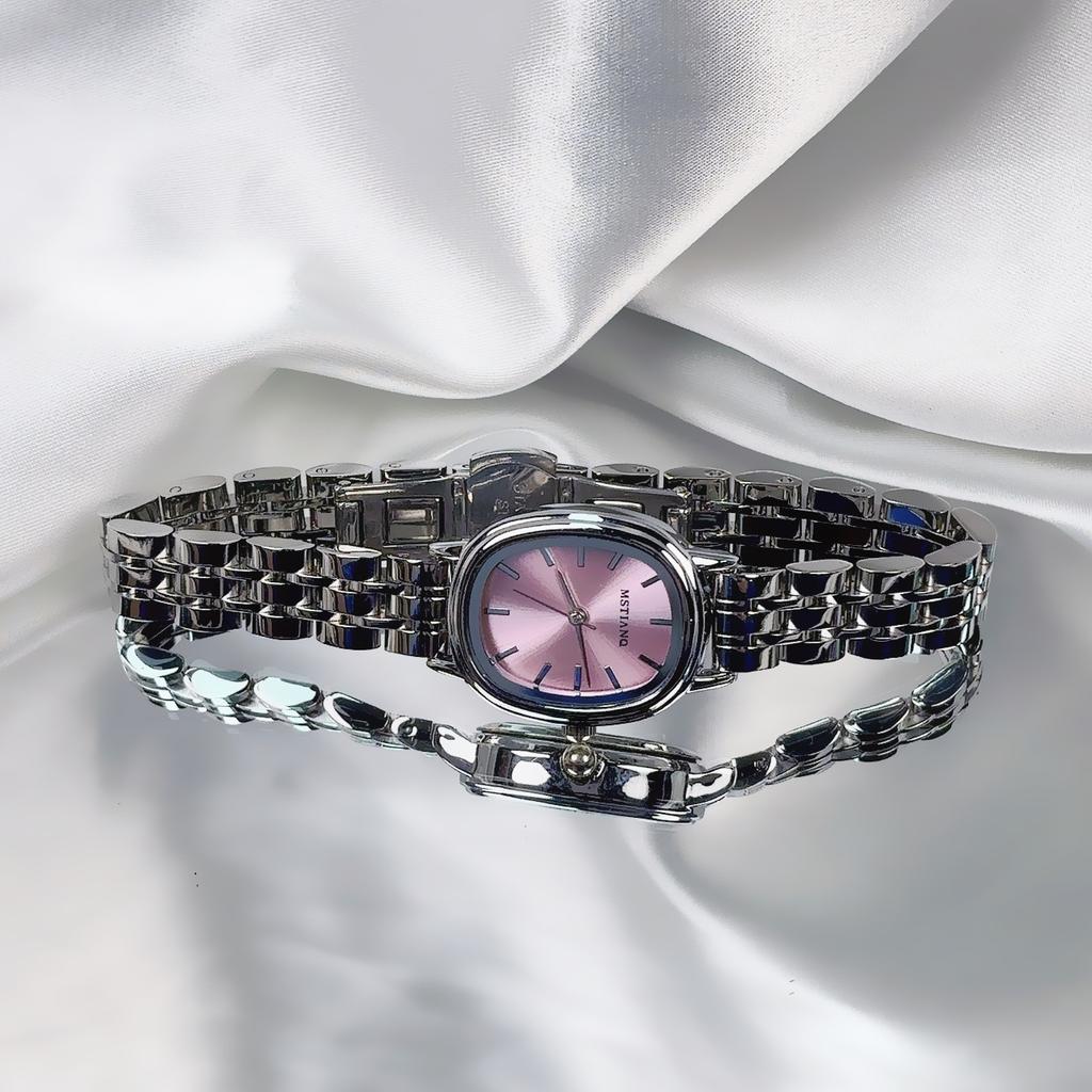 Retro European And American Small Dial Women'S Niche Light Luxury Women'S Student Style Simple High-End Steel Belt Watch Women