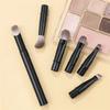 Set of 6 Mini Travel Makeup Brush Set with Case Portable Retractable Makeup Foundation Blush Blending Concealer Makeup Brush Set