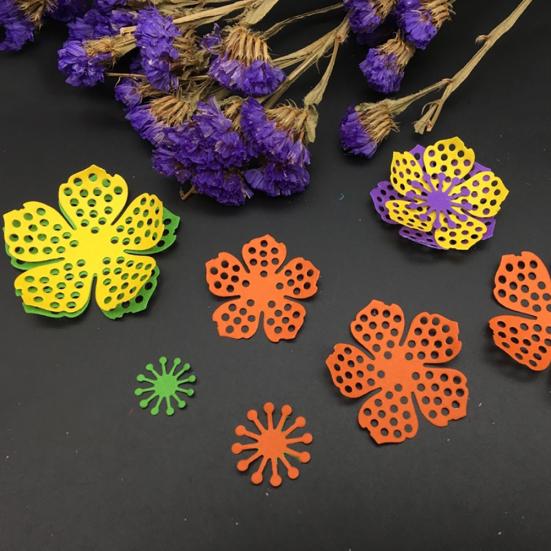 8 unidades de corte de metal de folhas de flores morre estêncil de gravação em cartão de papel de scrapbook