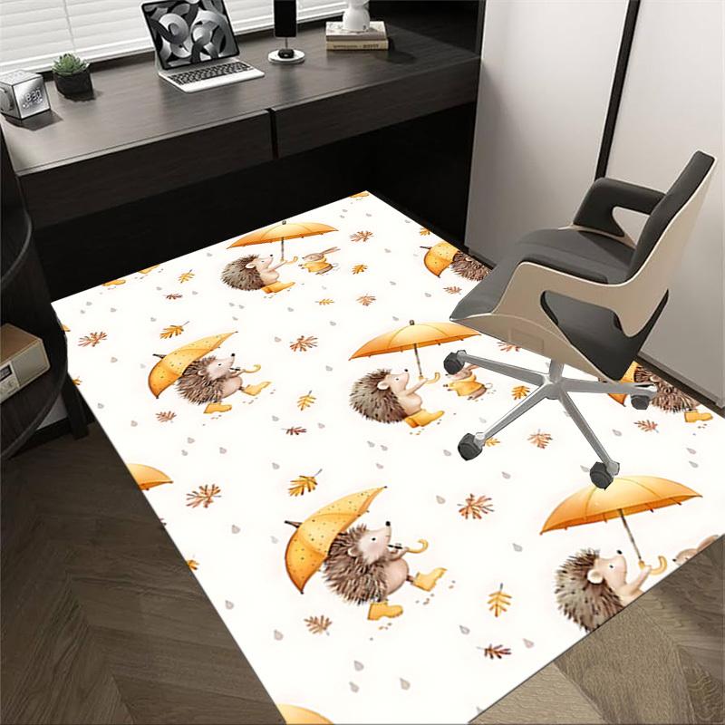 

1PC Hedgehog Rabbit Non-Slip Floor Carpet Compatible for Office&Living Room&Dining room - Flat-Weave Machine- Soft & Pattern-E289 60cm by 90cm