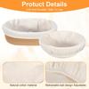 6-Piece Mini Banneton Basket Set with Bread Proofing Cover - Banneton Covers & Basket Liner for Sourdough Bread Baking Supplies - Includes 3 Oval & 3