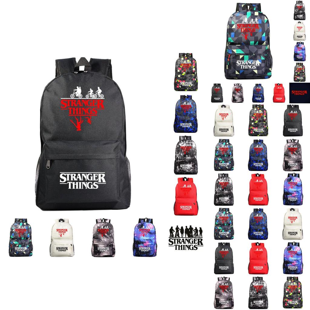 A102 Zaino in Tessuto Oxford Stranger Things Con Colori Caramellati Impermeabile E Durevole Ideale Per Adolescenti E Viaggiatori Personaggi)