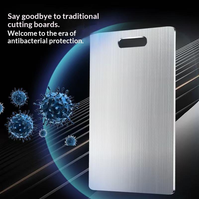 Edelstahlplatte und Schneidebrett Küche Haushalt verdickt doppelseitig Schneidebrett Block Knetbrett