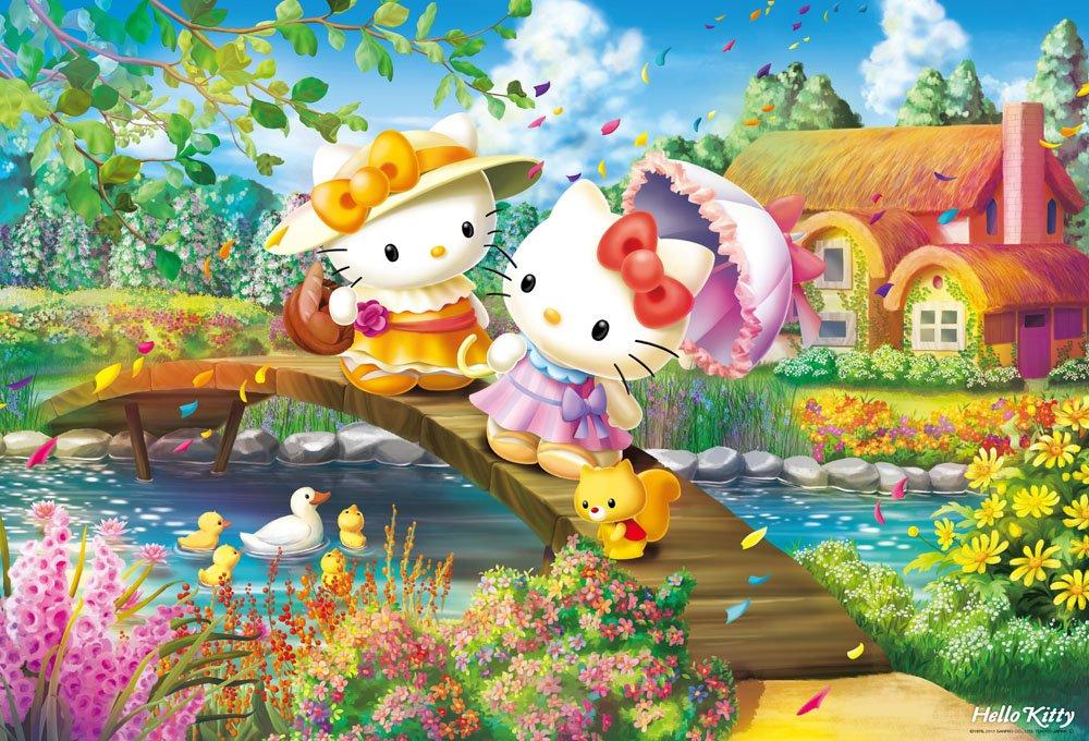 пазл jigsaw Hello Blooming Cottage 1000 деталей Китти с (49x72см)