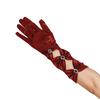 Black Diamonds Long Gloves for Women Sexy Party Gloves Ceremonial Gloves Mid Length Satins Gloves Evening Dance Gloves