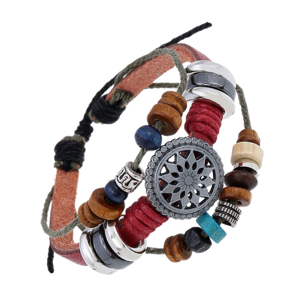 

Beaded Bracelet Wave Jewelry Comfortable Braided Fashion Hand Bohemian Drawstring Multi-layers Accessory Style Bracelets красный