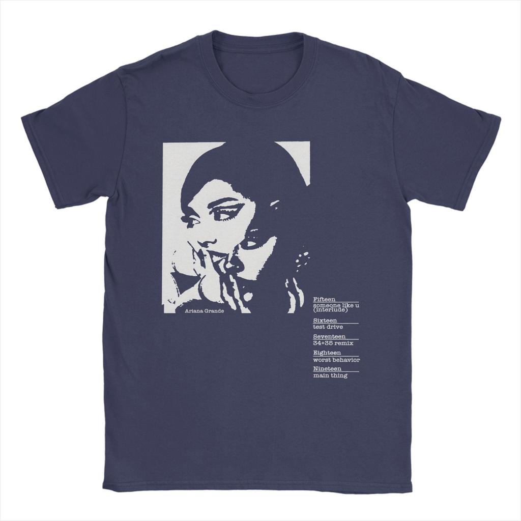 Harajuku T Shirt Summer Ariana Grande Double Vision Deluxe T Shirts Cotton Tee Shirt for Couple Loose Short Sleeve Clothes