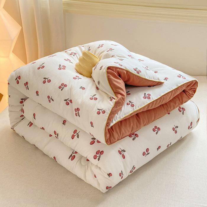 Soybean Fiber Winter Quilt: Thick, Printed, All-Season Comfort for Student Dorms