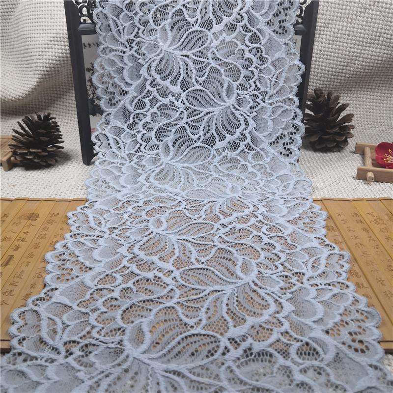 Width 20cm Beautiful Hot Selling Elastic Lace Fabric Elastic Lace for Underwear