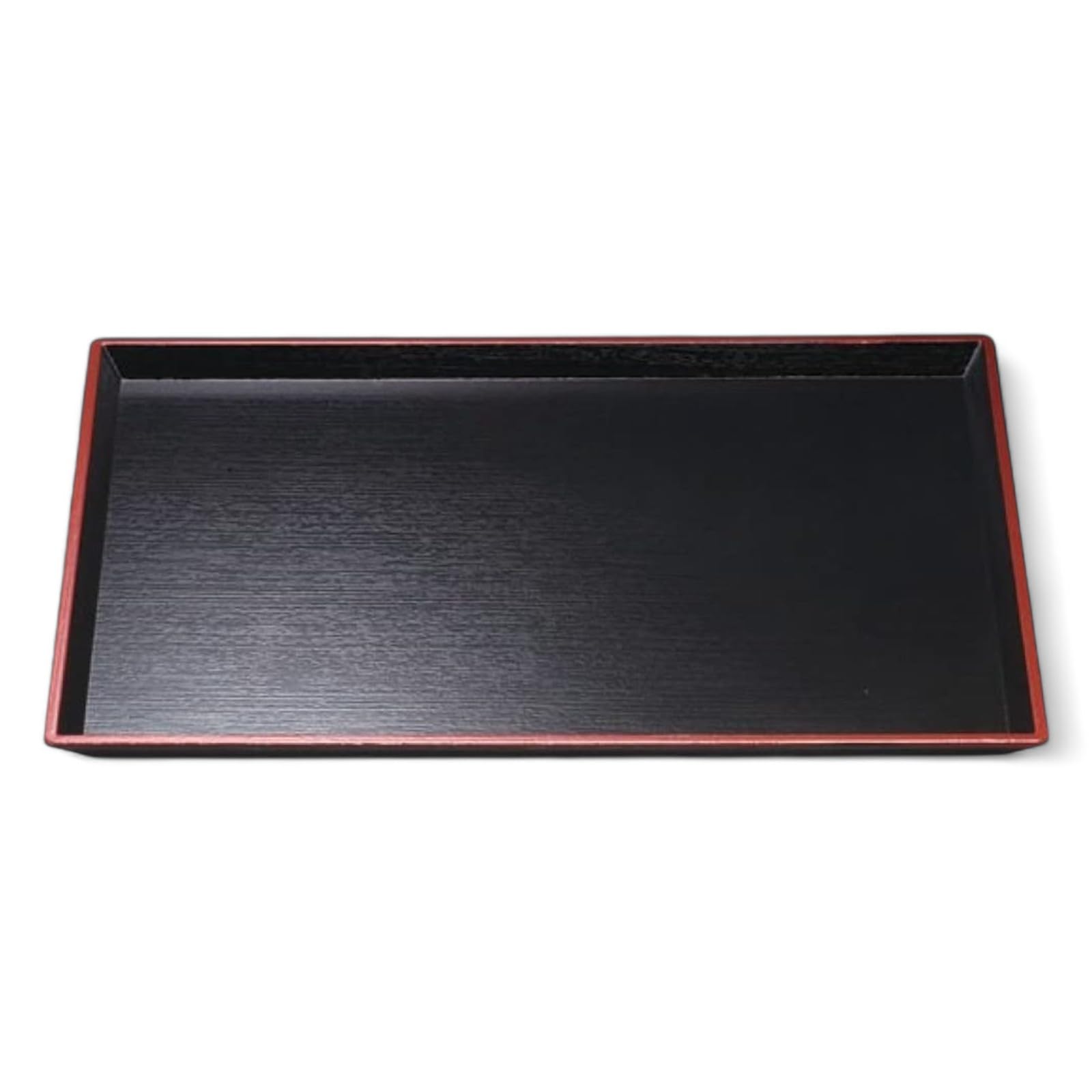 

Seiryu Long Wood Grain Tray Available in Black and Lacquerware Made in Dishwasher Safe J-kitchens 4-shaku (1.4 shaku) Heat-Resistant (Tray/Tray) Red,
